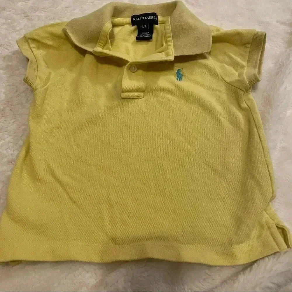 Ralph Lauren 4T yellow short sleeve polo‎ shirt